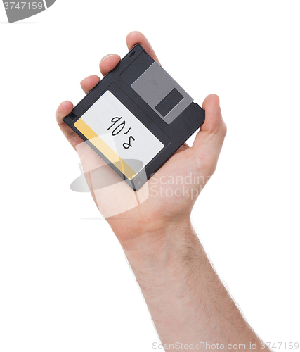 Image of Floppy disk, data storage support 