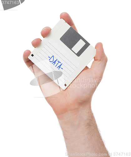 Image of Floppy disk, data storage support 