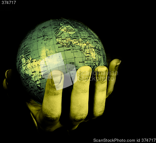Image of Globe in a girl's hands