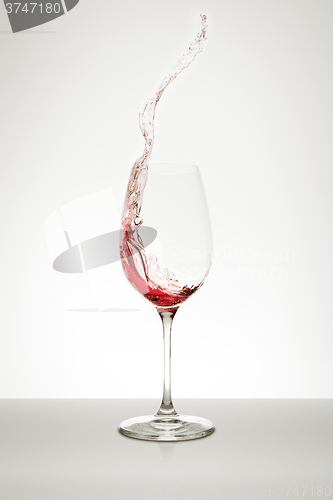 Image of wine glass splash