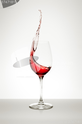 Image of wine glass splash