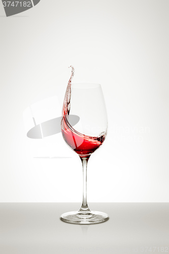 Image of wine glass splash