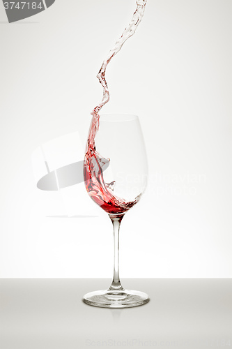 Image of wine glass splash