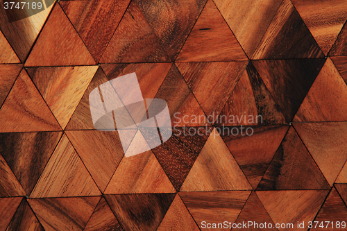 Image of wooden triangle background