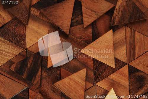 Image of wooden triangle background