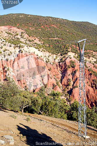 Image of the    dades valley in atlas electrical line red 