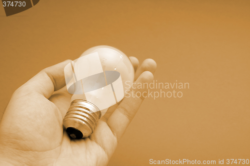 Image of Background with lit lightbulb