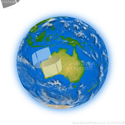 Image of Australia on planet Earth
