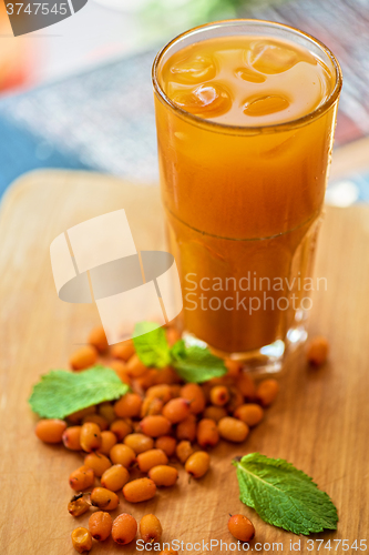 Image of fruit drink with sea buckthorn