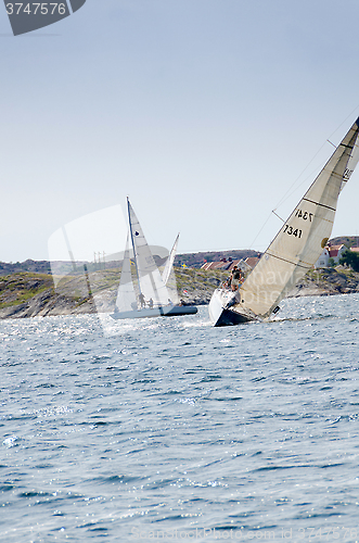 Image of sailboat in one competition in sweden 