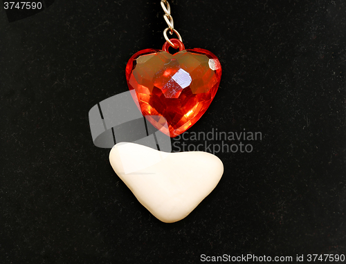 Image of Red heart plastic