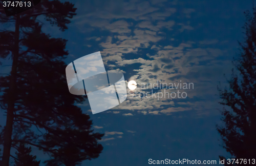 Image of night sky with moon