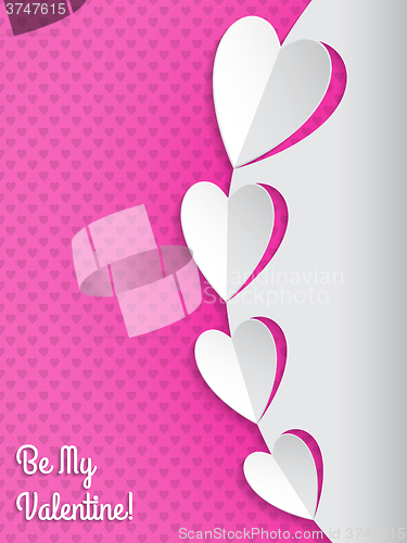 Image of Cool valentine greeting card with hearts