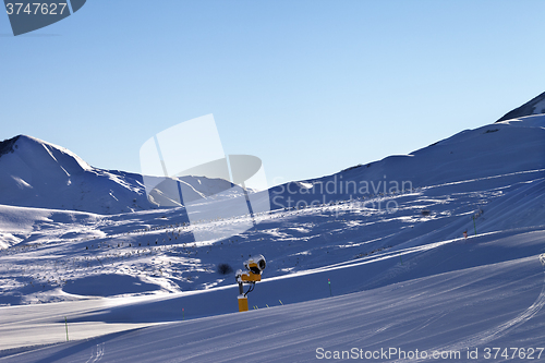 Image of Ski resort at early morning