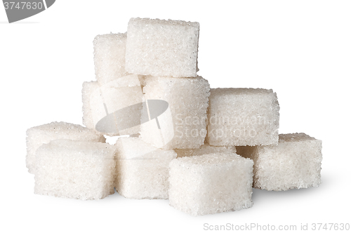 Image of Pile of white sugar cubes