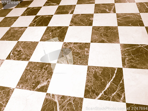 Image of Retro looking Checked floor