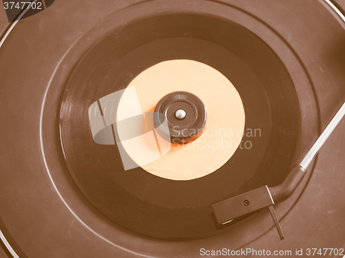 Image of  Vinyl record on turntable vintage