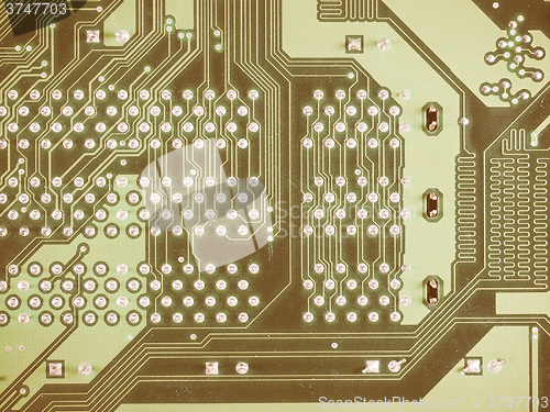 Image of  Printed circuit background vintage