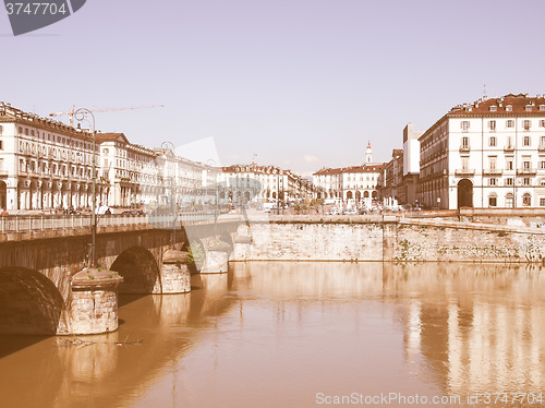 Image of Piazza Vittorio, Turin vintage