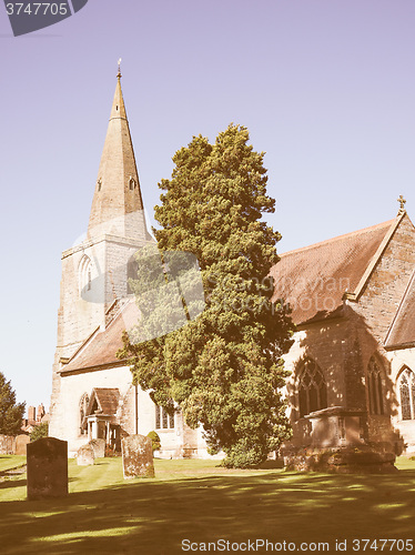 Image of St Mary Magdalene church in Tanworth in Arden vintage