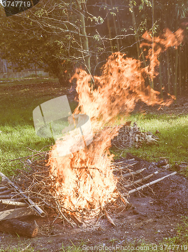 Image of  Burning fire vintage