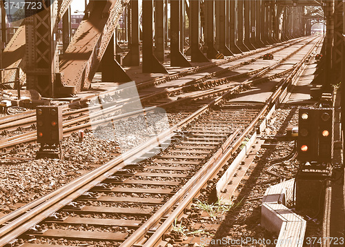 Image of Railway railroad tracks vintage