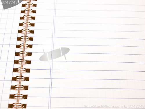 Image of  Blank notebook page vintage