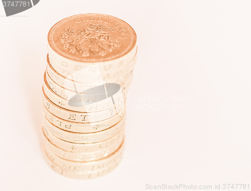 Image of  Pound coin pile vintage