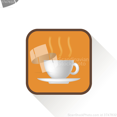 Image of Coffee Icon Long Shadow