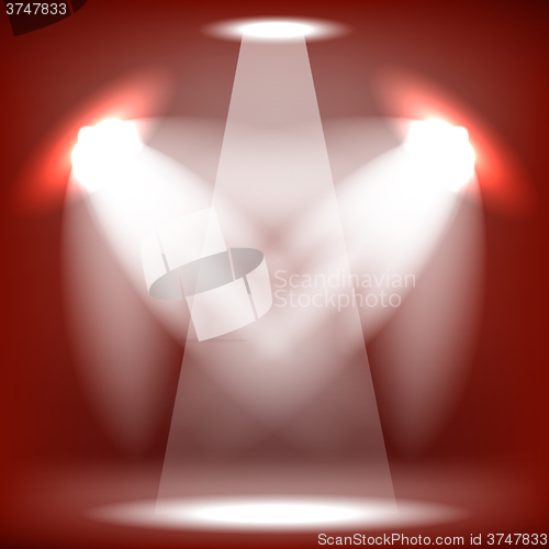 Image of Stage Spotlight Red Background