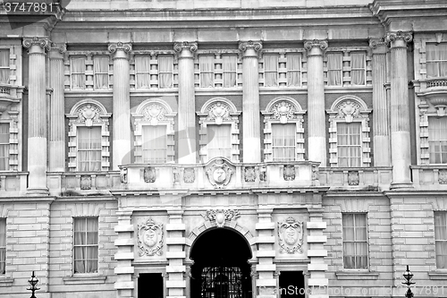 Image of old construction in england europe london wall antique and light