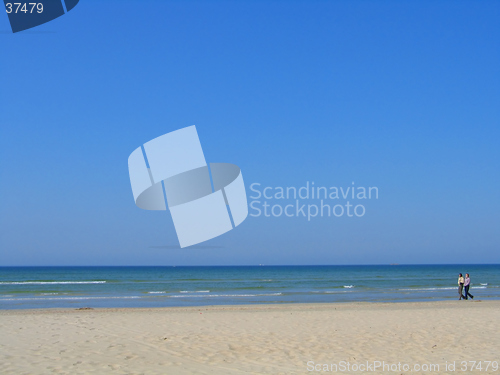 Image of couple on pirita beach in tallinn, estonia