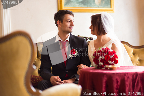 Image of Beautiful wedding couple.