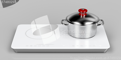 Image of Preparing food on induction cooktop