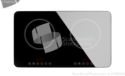 Image of Top view of induction cooktop