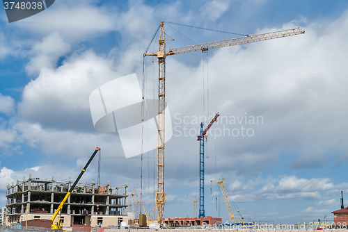 Image of Cranes on construction site