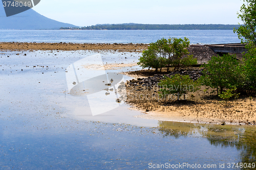 Image of Indonesian landscape with ocean view