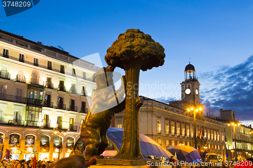 Image of Statue of bear on Puerta del Sol, Madrid, Spain.