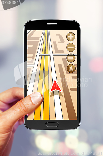 Image of Navigation on smartphone screen