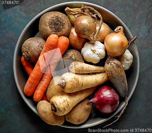 Image of various organic vegetables