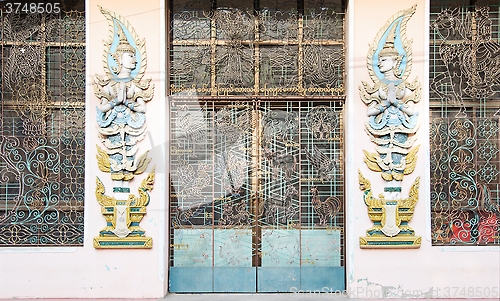 Image of Door to monastery in Myanmar