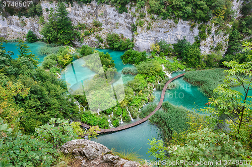 Image of Beautiful waterfalls in Plitvice Lakes National Park, Croatia