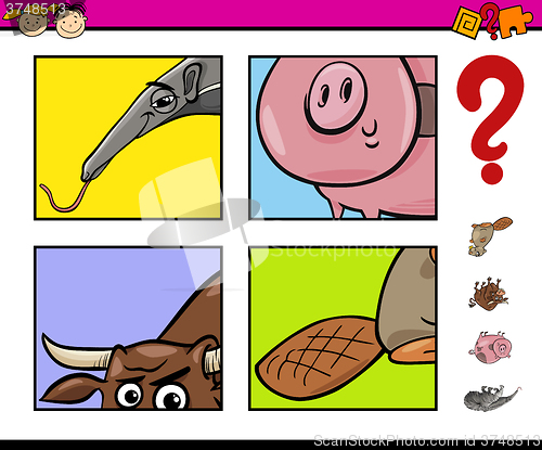 Image of educational task with animals