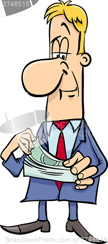 Image of businessman with money