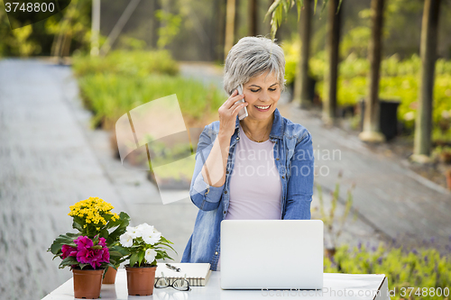 Image of Working in a flower shop