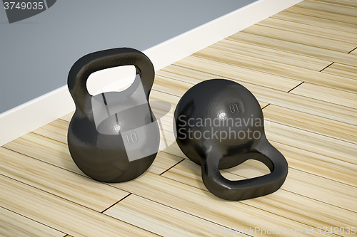 Image of kettlebells