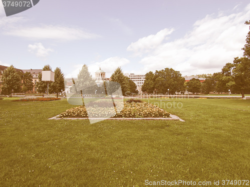 Image of Gardens in Stuttgart, Germany vintage