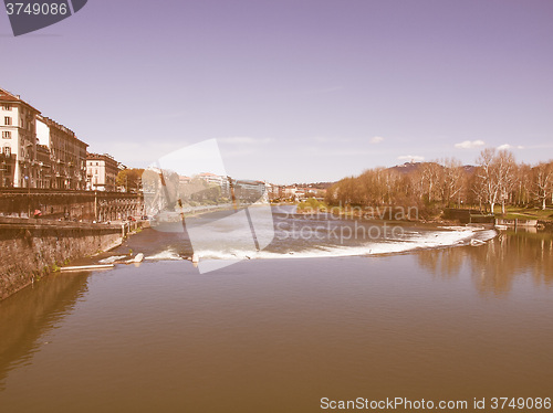 Image of River Po Turin vintage