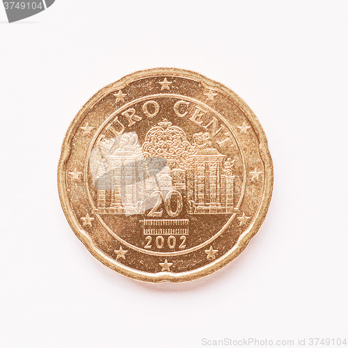 Image of  Austrian 20 cent coin vintage