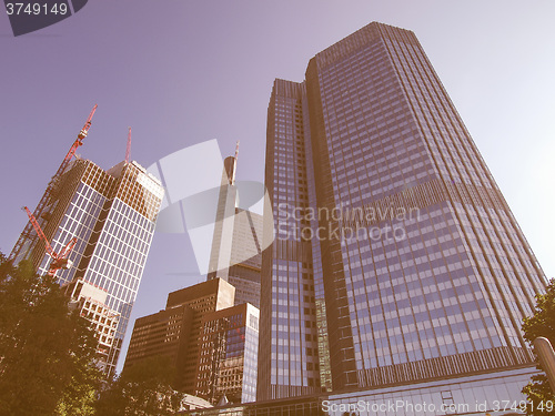 Image of European Central Bank in Frankfurt vintage